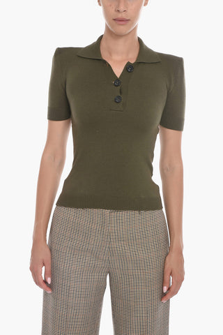 Polo Collar Sweather with Cut Out Detailing