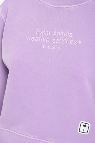 Felpa Girocollo CREATIVE SERVICE in Cotone Garzato con Ricamo