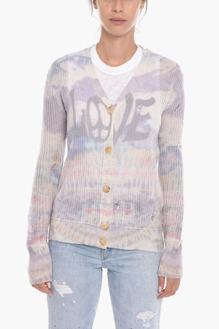 Tie Dye LOVE Cashmere Cardigan