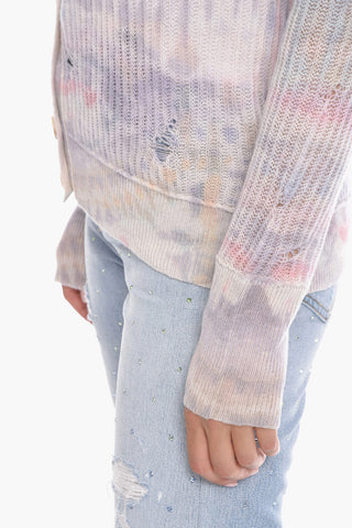 Tie Dye LOVE Cashmere Cardigan