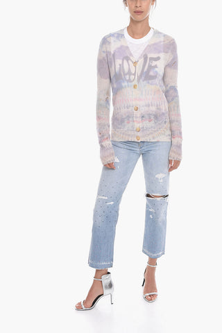 Tie Dye LOVE Cashmere Cardigan