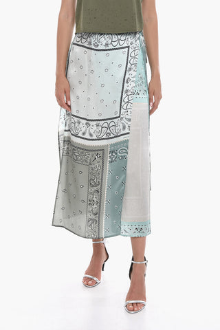 Paisley Patterned Silk Wrap Dress