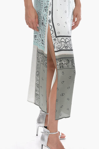 Paisley Patterned Silk Wrap Dress