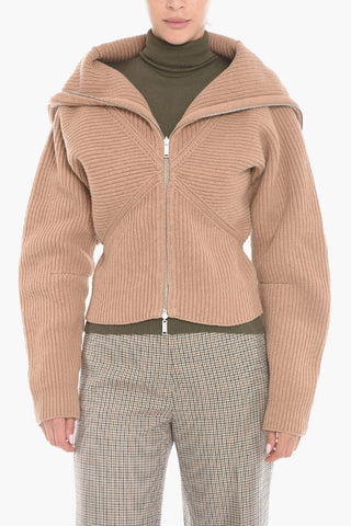 Cashmere and cotton Zip-up Sweater