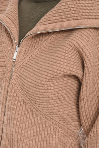 Cashmere and cotton Zip-up Sweater