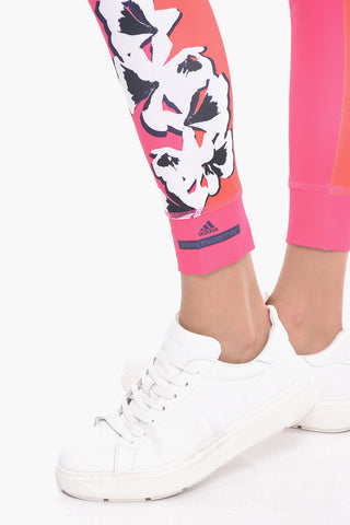 ADIDAS Two-tone Leggings with Floral Print
