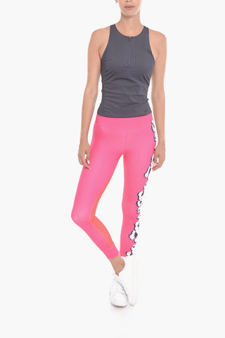ADIDAS Two-tone Leggings with Floral Print