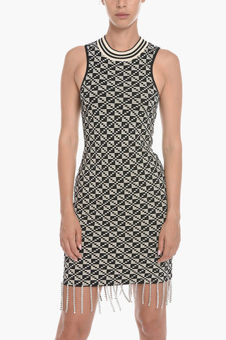KIM Sleeveless Dress with Rhinestone Application