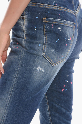 HONEY High-waisted TWIGGY FIT Denims with Sketch Effect 13cm