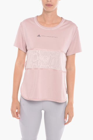 ADIDAS T-shirt Loose Fit con Dettaglio Pizzo