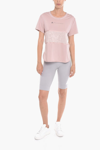 ADIDAS T-shirt Loose Fit con Dettaglio Pizzo