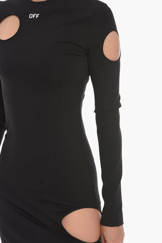 Vestito Lungo METEOR in Jersey Riciclato con Dettagli Cut-out