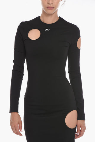 Vestito Lungo METEOR in Jersey Riciclato con Dettagli Cut-out