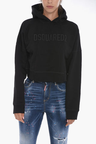 Hoodie Sweatshirt with Ton-sur-ton Embossed Logo