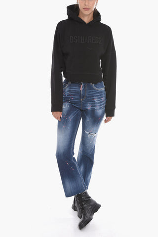 Hoodie Sweatshirt with Ton-sur-ton Embossed Logo