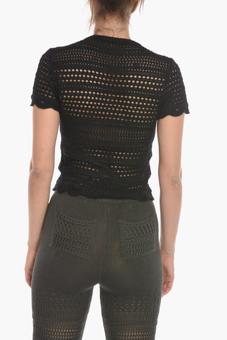 Silk Blend LOVE Crochet T-Shirt