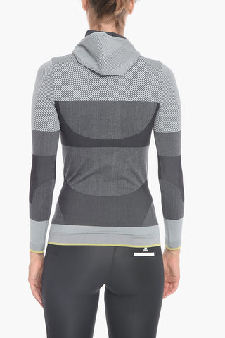 ADIDAS Seamless Hoodie Sweatshirt with Half-zip