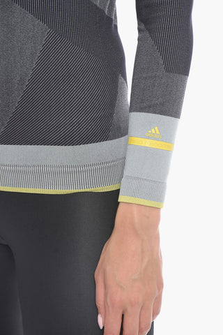 ADIDAS Seamless Hoodie Sweatshirt with Half-zip