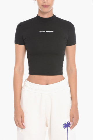 Cropped BABY T-shirt with Logo Print