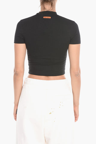 Cropped BABY T-shirt with Logo Print