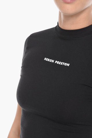 Cropped BABY T-shirt with Logo Print