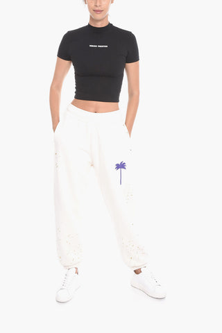 Cropped BABY T-shirt with Logo Print