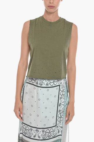 Tank Top Cropped Fit SHOTGUN Effetto Vissuto