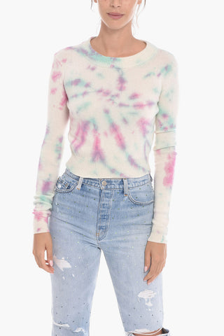 Maglia Crop in Misto Cashmere Tie Dye