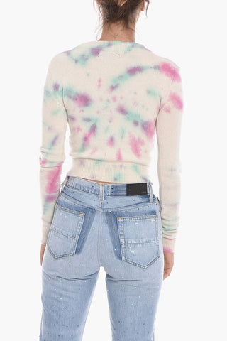 Maglia Crop in Misto Cashmere Tie Dye
