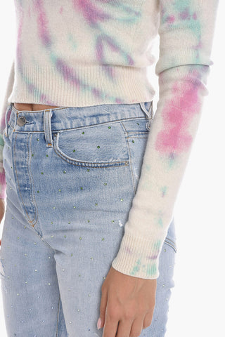 Maglia Crop in Misto Cashmere Tie Dye