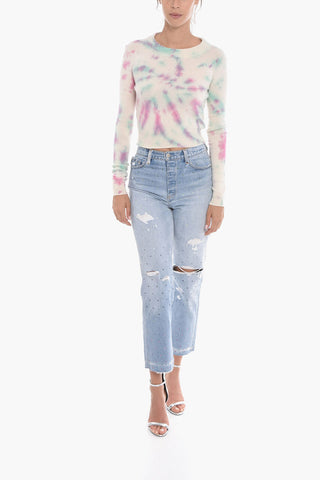 Maglia Crop in Misto Cashmere Tie Dye