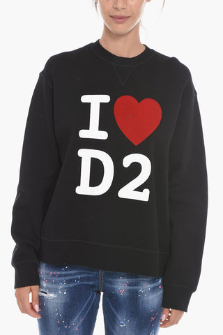 Crewneck Sweatshirt with Logo Print