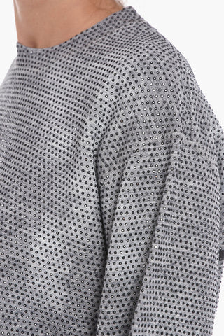 Oversized FALLING DIAMONDS Sweatshirt with Rhinestones