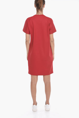 Vestito Midi in Misto Lana con Tasche