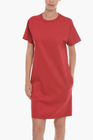 Vestito Midi in Misto Lana con Tasche