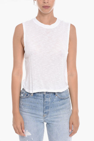 Tank Top Girocollo a Costine