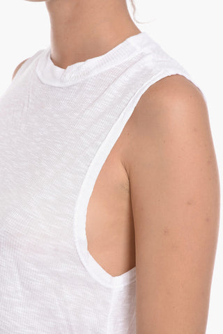 Tank Top Girocollo a Costine