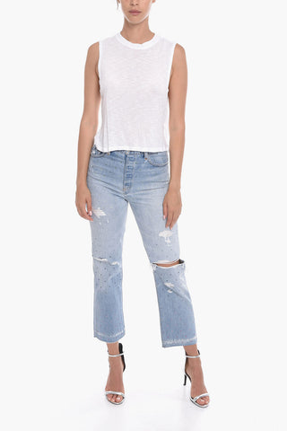 Tank Top Girocollo a Costine