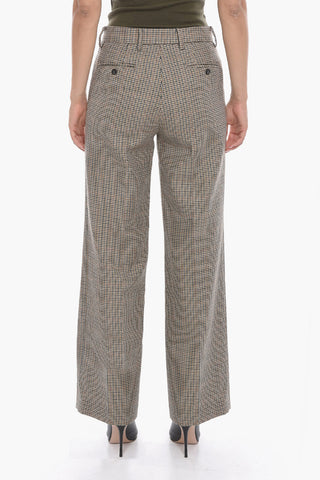 Chino Trousers with Houndstooth Pattern
