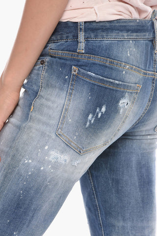 Jeans JENNIFER Distressed con Effetto Stone Wash 16cm