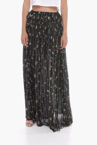 Lurex Silk Chiffon Gipsy Skirt