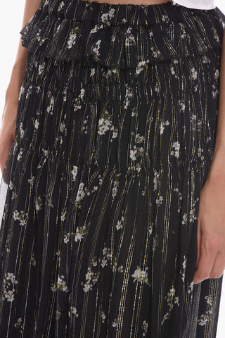 Lurex Silk Chiffon Gipsy Skirt