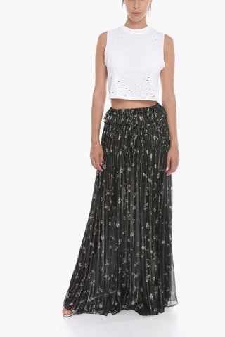Lurex Silk Chiffon Gipsy Skirt