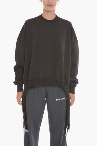 Crewneck Sweatshirt MULTICORD Brushed Cotton with Logo Embroidery