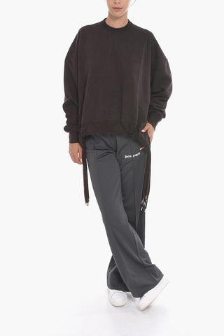 Crewneck Sweatshirt MULTICORD Brushed Cotton with Logo Embroidery