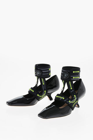 Hike Ankle Strap Patent Leather Pumps 5cm