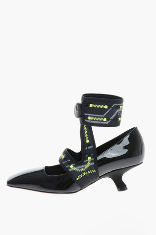 Hike Ankle Strap Patent Leather Pumps 5cm
