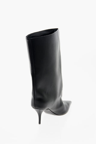 Wide Leg WADERS Leather Booties 6cm