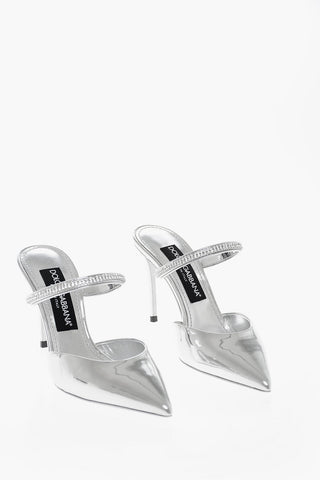 Mules in Vernice CARDINALE con Cristalli 9cm