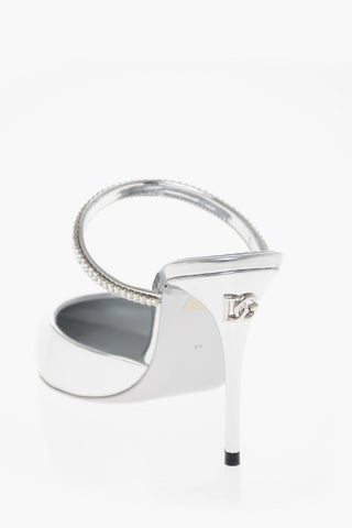 Mules in Vernice CARDINALE con Cristalli 9cm